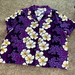 Beautiful Vintage Barkcloth Hilo Hattie’s Womens Shirt XL